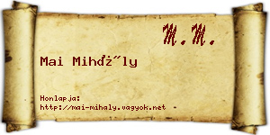 Mai Mihály névjegykártya