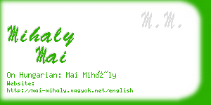mihaly mai business card